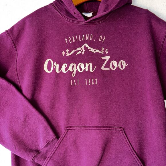 Portland Oregon Purple Hoodie Sweatshirt no size tag Womens L Mens M - Picture 2 of 14